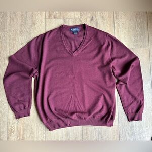 Brooks Brothers Maroon V-Neck Sweater